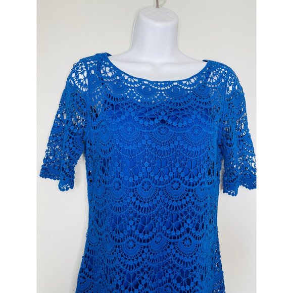 Blue Lace XS Dress With Slip - Picture 3 of 10